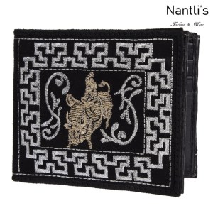 TM-41664 Carteras de piel Bordadas Mayoreo Wholesale Embroidered Leather Wallets Nantlis Tradicion de Mexico