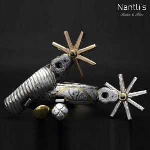 TM-53310 Espuelas charras mexicanas de bronce Mayoreo Wholesale mexican handmade bronze spurs Nantlis Tradicion de Mexico