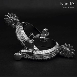 TM-53527 Espuelas charras mexicanas de acero inoxidable Mayoreo Wholesale mexican handmade stainless steel spurs Nantlis Tradicion de Mexico