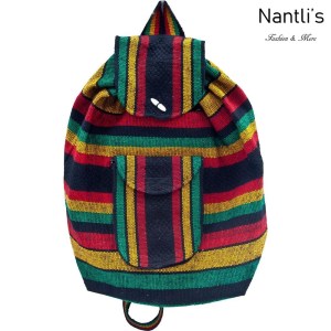 TM-74260 Mochila Mexicana Artesanal Rasta Mayoreo Wholesale Mexican Backpack Nantlis Tradicion de Mexico