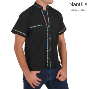 TM-78124 Camisa Bordada de hombre Mayoreo Wholesale Traditional Mexican Embroidered Shirt for men Nantlis Tradicion de Mexico