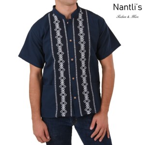 TM-78133 Camisa Bordada de hombre Mayoreo Wholesale Traditional Mexican Embroidered Shirt Nantlis for men Tradicion de Mexico