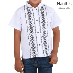 TM-78141 Camisa Bordada de nino Mayoreo Wholesale Traditional Mexican Embroidered Shirt for kids Nantlis Tradicion de Mexico