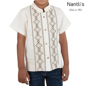 TM-78143 Camisa Bordada de nino Mayoreo Wholesale Traditional Mexican Embroidered Shirt for kids Nantlis Tradicion de Mexico