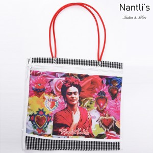 TM-90212 blanca Bolsa Tradicional Mexicana Frida kahlo Mayoreo Wholesale Mexican Tote Bag Nantlis Tradicion de Mexico
