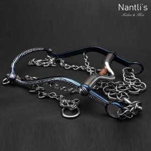 TM-51115 freno para caballo grabado acero inoxidable charro mayoreo wholesale mexican handmade stainless steel horse bit Nantlis Tradicion de Mexico