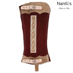 TM-85240 Polainas cortas de Gamuza para charro mayoreo wholesale mexican horse riding short chaps Nantlis Tradicion de Mexico
