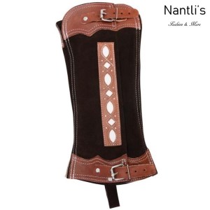 TM-85243 Polainas cortas de Gamuza para charro mayoreo wholesale mexican horse riding short chaps Nantlis Tradicion de Mexico