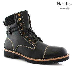 Botas para Hombre PF-NICHOLAS Black Mayoreo Wholesale Men's Fashion Boots Nantlis