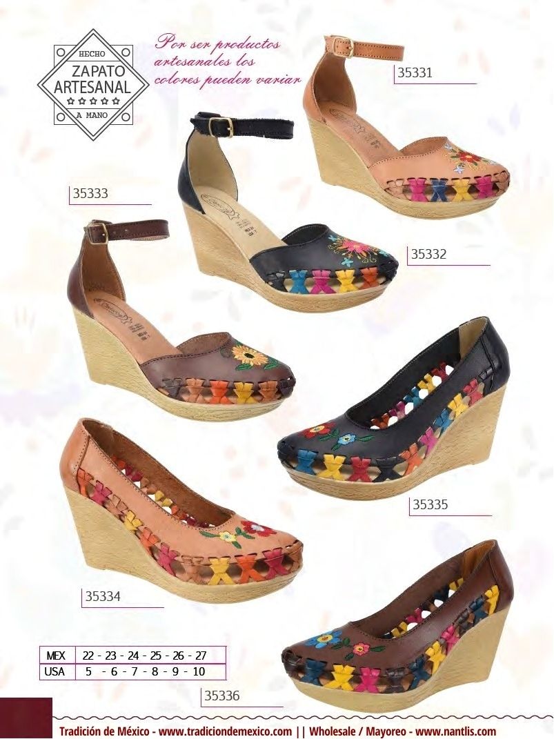 Nantlis Vol TM28 Zapatos Huaraches Cintos Carteras de piel Mayoreo Page 02