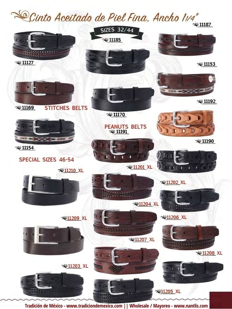 Nantlis Vol TM28 Zapatos Huaraches Cintos Carteras de piel Mayoreo Page 36