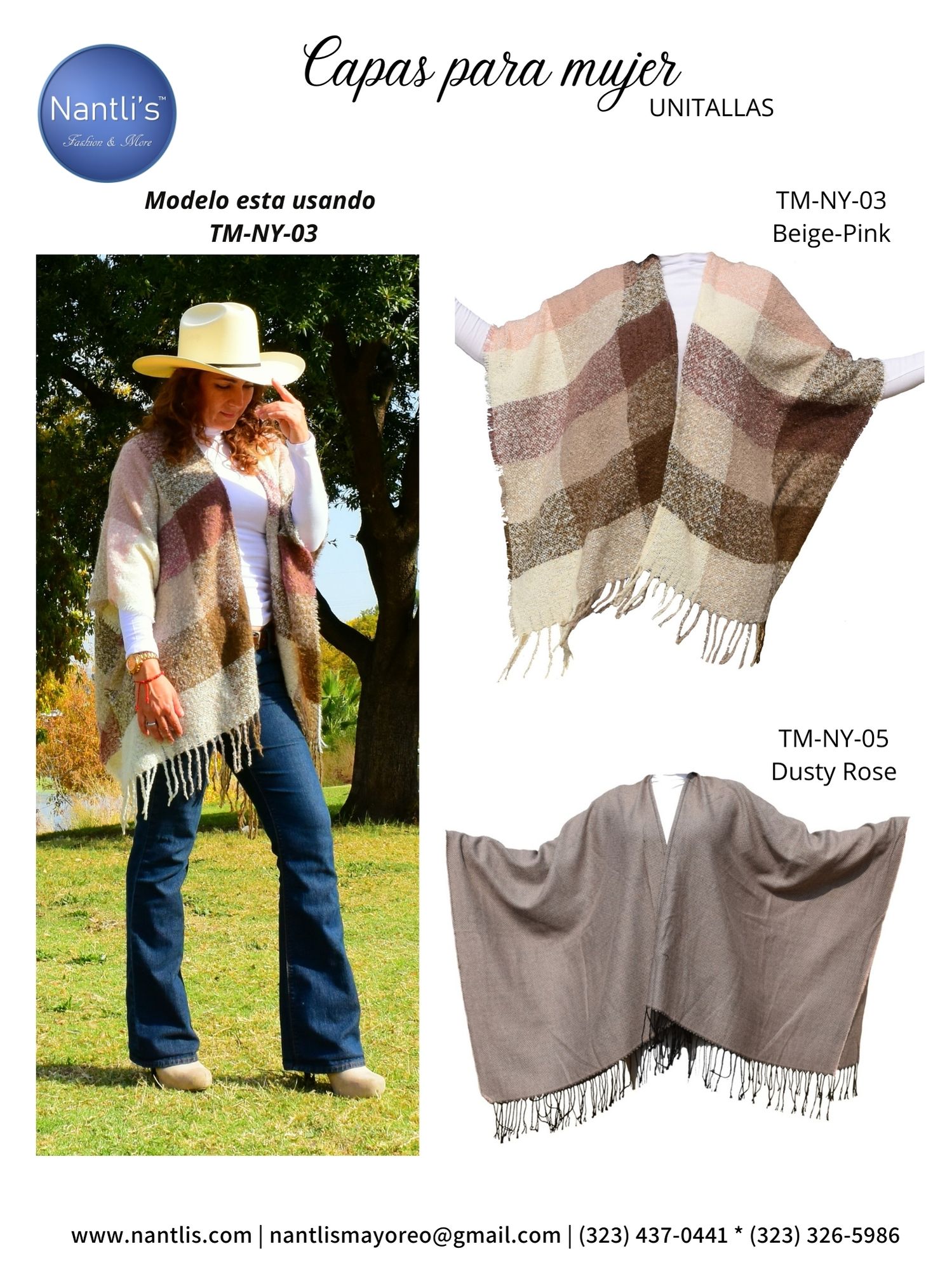 Nantlis Vol NA01 Chamarras Gabanes Rebozos Ponchos Ruanas Catalogo Wholesale Coats and Jackets page 12