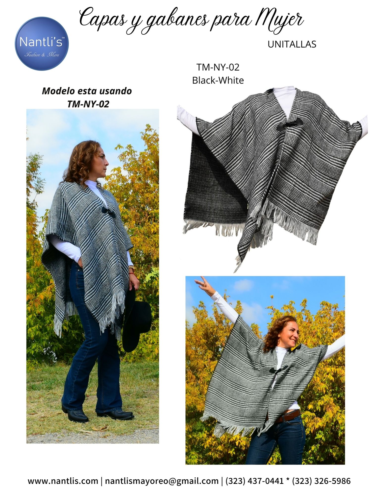 Nantlis Vol NA01 Chamarras Gabanes Rebozos Ponchos Ruanas Catalogo Wholesale Coats and Jackets page 15
