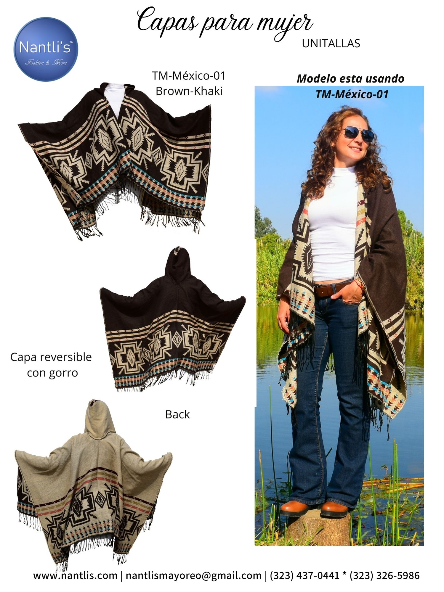 Nantlis Vol NA01 Chamarras Gabanes Rebozos Ponchos Ruanas Catalogo Wholesale Coats and Jackets page 13