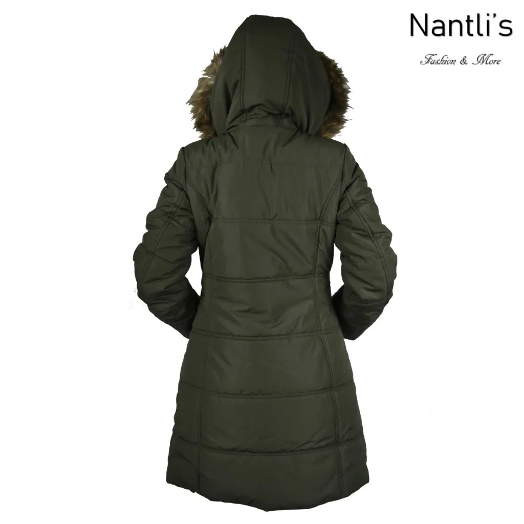 Chamarras por mayoreo en estados Unidos wholesale jackets TM-6116B Olive Chamarra Fina para Mujer Rear View Nantlis