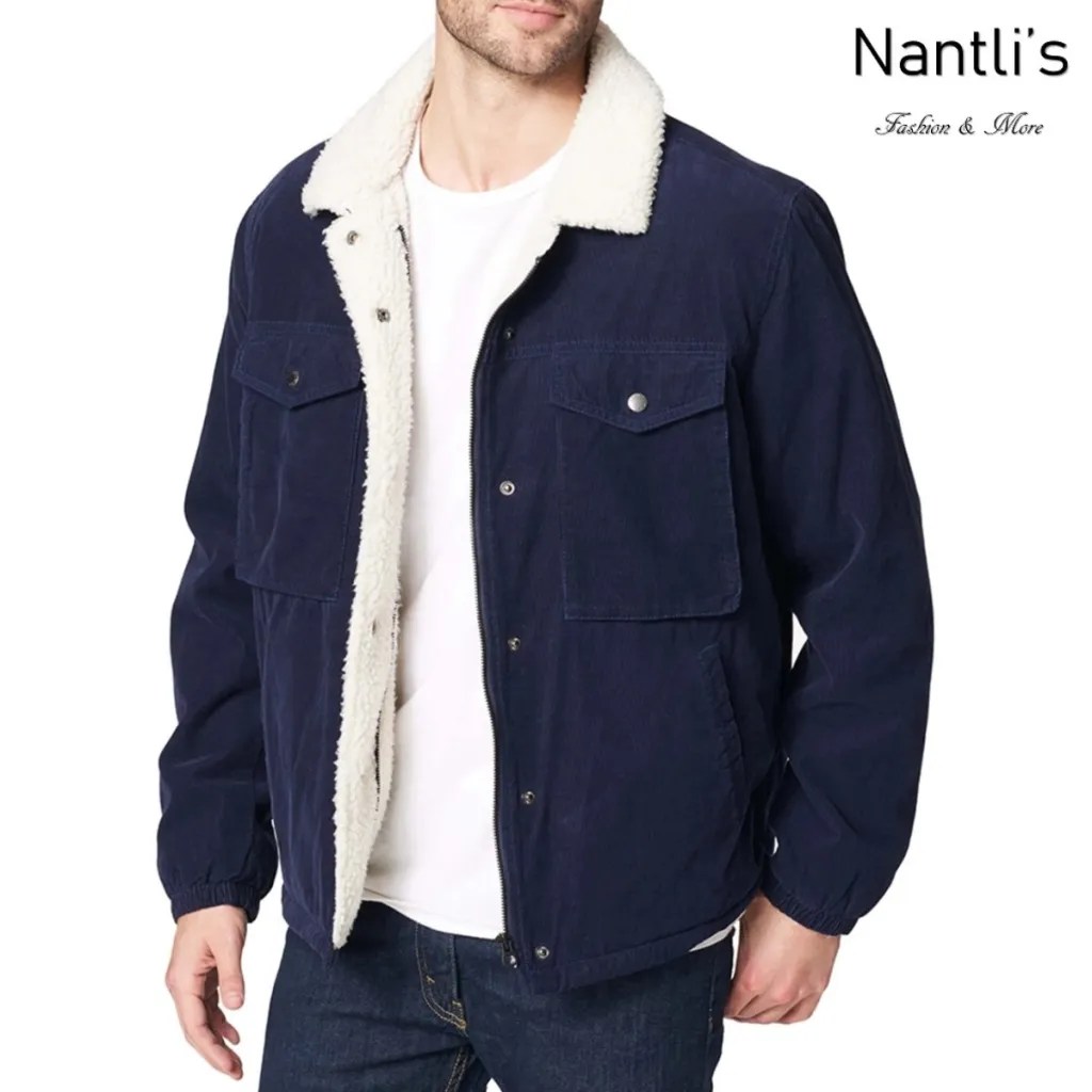 Chamarras por mayoreo en estados Unidos wholesale jackets TM-LM8RC530 Navy Chamarra Fina para Hombre Front View Nantlis