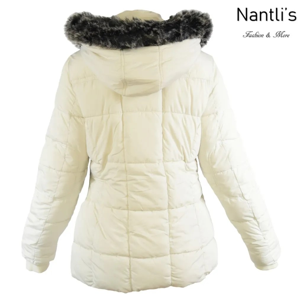 Chamarras por mayoreo en estados Unidos wholesale jackets TM-HD1003 Ivory Chamarra Fina para Mujer Rear View Nantlis