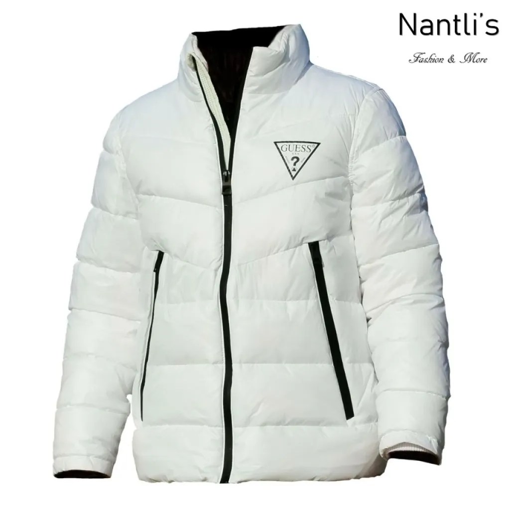 Chamarras por mayoreo en estados Unidos wholesale jackets TM-111AN1888 White Chamarra Fina para Hombre Front View Nantlis