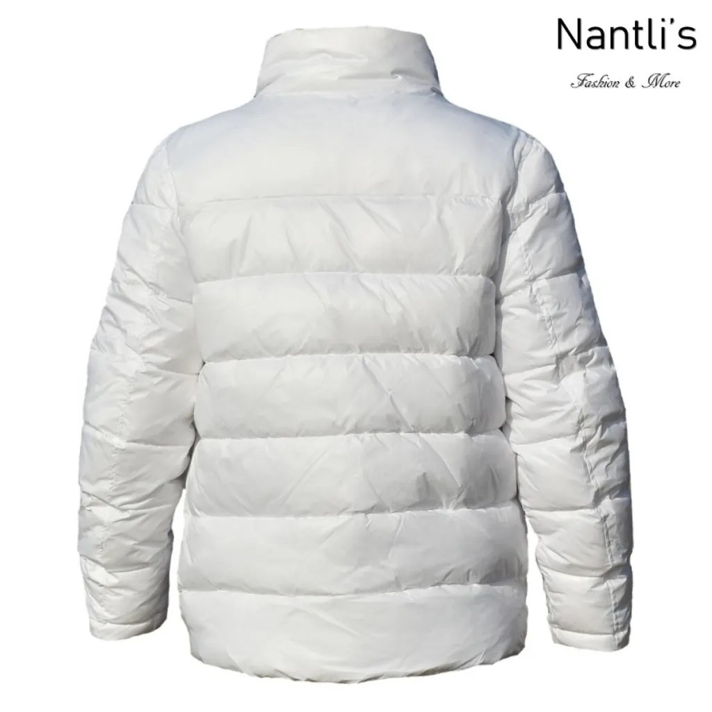 Chamarras por mayoreo en estados Unidos wholesale jackets TM-111AN1888 White Chamarra Fina para Hombre Rear View Nantlis