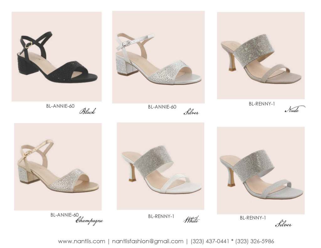 Nantlis Vol BL-59 Wedding and party heels for women zapatos de boda de mujer