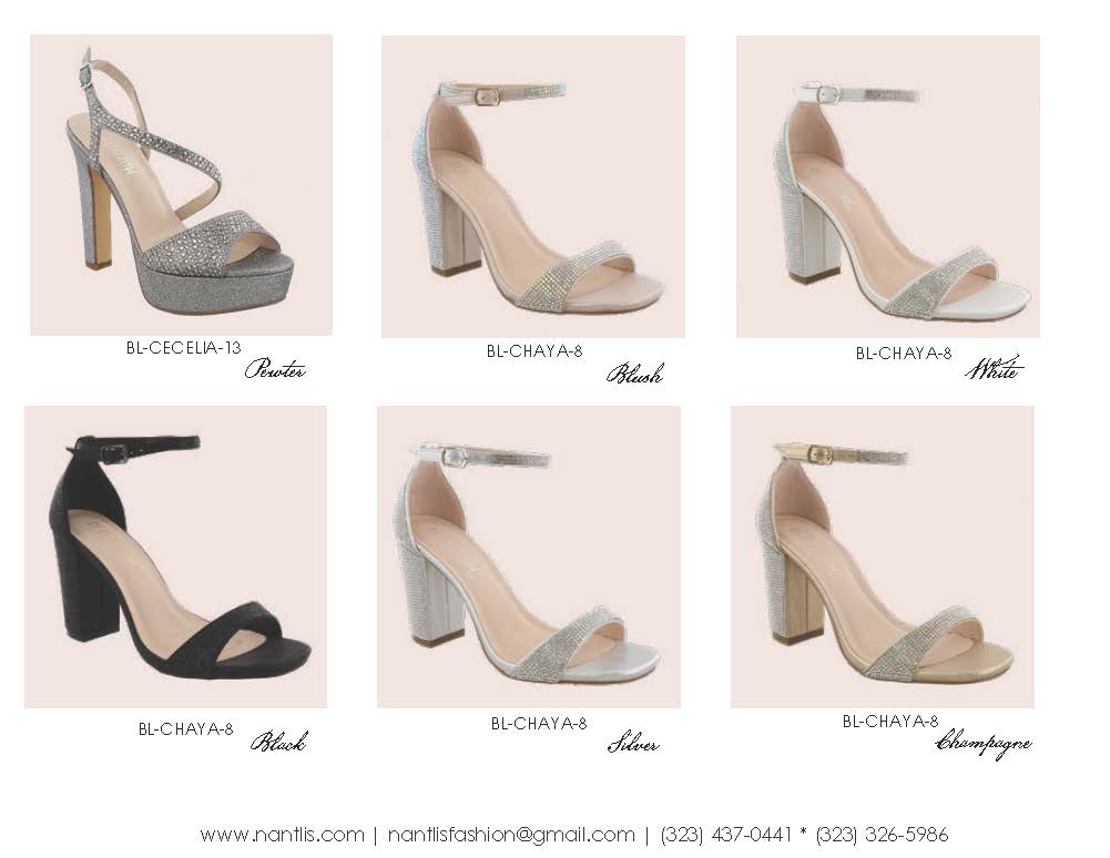 Nantlis Vol BL-59 Wedding and party heels for women zapatos de boda de mujer