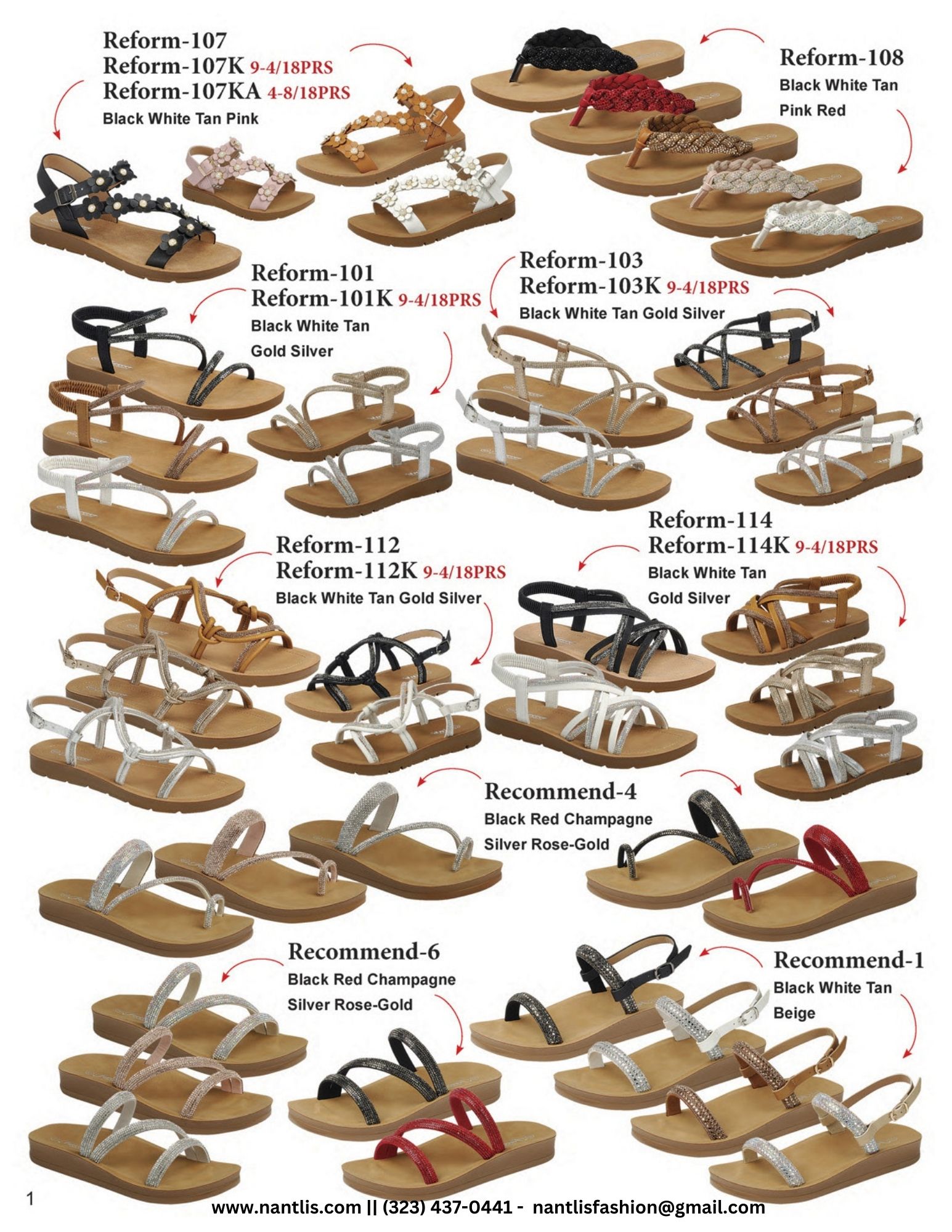 Catalogo Vol FL-303 Casual Sandals Nantlis Wholesale page 02