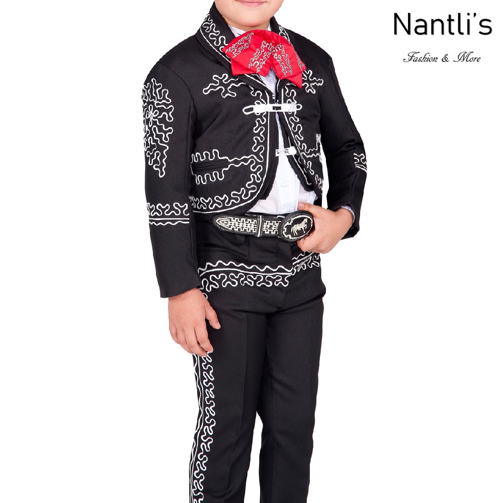 TM-72376-10-16 Black Traje de Charro nino kids charro suit Nantlis Tradicion de Mexico