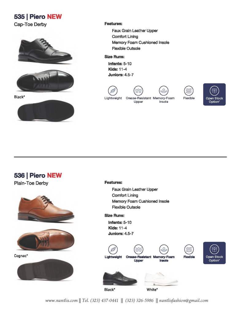 Nantlis Catalogo BE-33 Calzado para hombres y ninos Nantlis_Page_54 Zapatos por Mayore en Estados Unidos