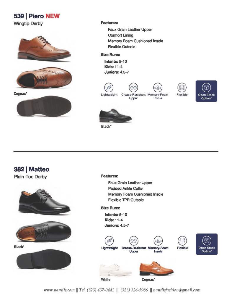 Nantlis Catalogo BE-33 Calzado para hombres y ninos Nantlis_Page_55 Zapatos por Mayore en Estados Unidos