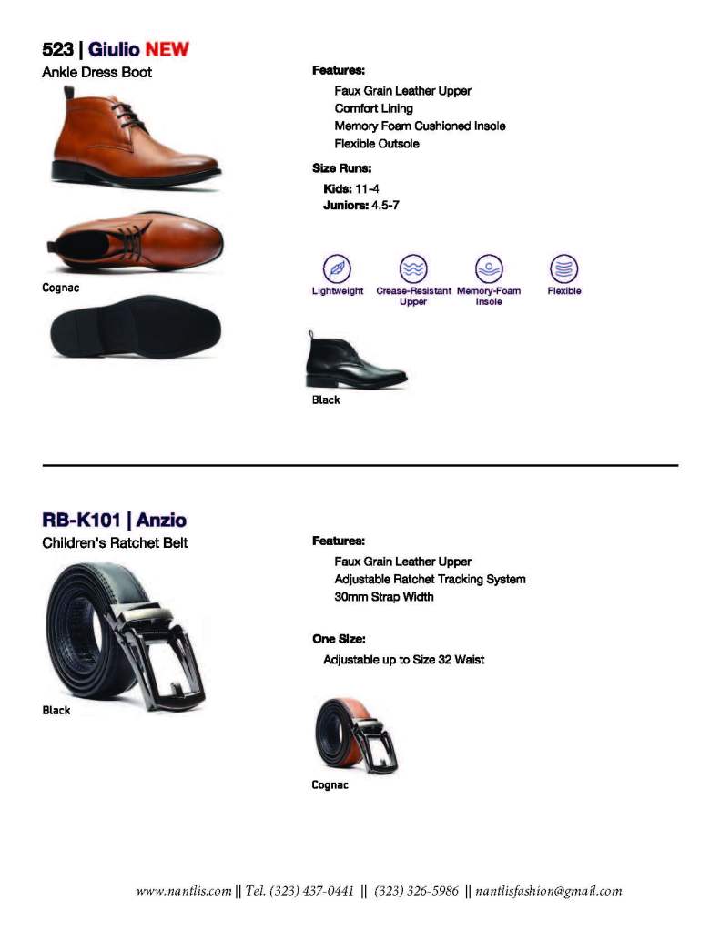 Nantlis Catalogo BE-33 Calzado para hombres y ninos Nantlis_Page_57 Zapatos por Mayore en Estados Unidos